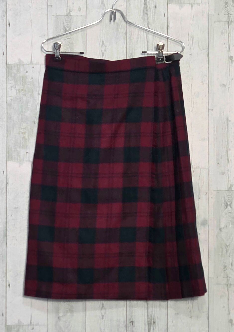 VTG Highland Home Industries Wool Clan Lindsay Tartan Kilt Sz. 10